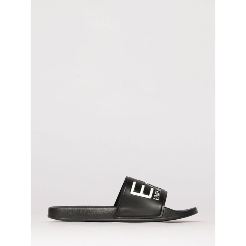 Ea7 Men Rubber Sliders With Logo Print Ea7